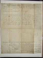 CIVIL WAR VIRGINIA STONE MOUNTAIN  GAP  COMMISSION SGD BY GOVERNOR 1836 picture