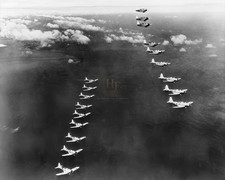 Dive-Bomber Aircraft Flying in Formation WWII 8x10 Glossy Photo Print HT41362121 picture