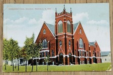 Congregational Church Redfield SD Postcard VTG 1915 RPO Posted Litho Packard picture