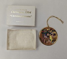 Vtg Walt Disney Grolier Christmas Annual Disc Ornament Christmas Dreams 1994 picture