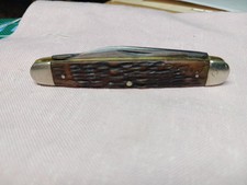 RARE Actually Signed Cattaraugus 22779  2 Blade Pen jigged bone Handles picture