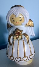 Vintage Christmas Angel Figurine PLAYS SILENT NIGHT. 7-1/4