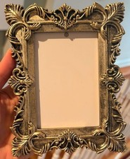 Vintage Baroque Ornate Antiqued Gold Picture Frame picture