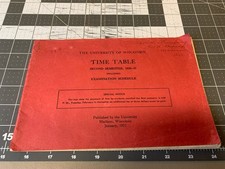1931 University of Wisconsin Badgers UW Exam Schedule First Semester Time Table picture