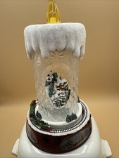 Thomas Kincade Illuminated Musical Crystal Candle With Moving Train 2011 Tested picture