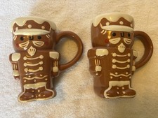 Wondershop - Gingerbread Soldier Ceramic Mug - Brown.  Set of 2.  NEW picture