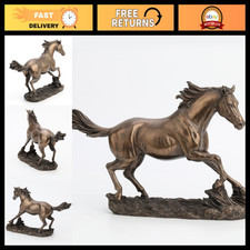 13.63 Inch Horse Cantering Figurine - Cold Cast Bronze Sculpture for Home Decor picture