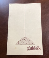 Vintage “Guido’s” Restaurant Menu Italian Cuisine Los Angeles California ‘70’s picture