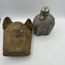 WWI US Army M1910 Canteen Set LF&C 1918 Cover Brauer Bros 8-18 Infantry Rare picture