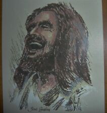 Jesus Laughing Picture Print Christian religious Art  original 8.5
