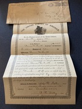 1913 U.S. District Court Bankruptcy Discharge Ohio w Seal & Envelope picture