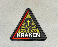 FABULOUS AND RARE UKRAINIAN REGIMENTAL KRAKEN EMBROIDERED IRON-ON PATCH... picture