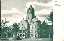 Vintage Postcard Clinton County Court House Clinton  IA Iowa c.1901-1907   F-434 picture