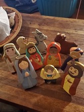 Vintage Ganz Nativity Set. 10 Pieces. picture