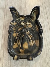 Vtg DLS Pottery Company Handmade Dog Trinket Dish Or Spoonrest 5x3.5” picture