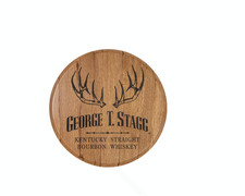 Stagg Bourbon Barrel Head Wall Decor Oak Laser Engraved 22