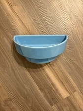 Ohararyu Half Moon Water Basin Turquoise Ceramic Ikebana Vase picture