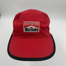New Vintage Marlboro Adventure Team Red Hat Cap One Size Promo Adjustable Strap picture