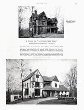 Plainfield NJ Lewis Bowman Tudor Remodel Before & After 1927 Magazine Excerpt picture