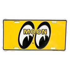 Vintage Mooneyes Moon Eyes Embossed License Plate Metal Aluminum New Old Stock picture