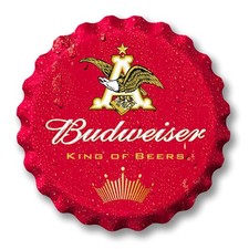 Desperate Enterprises Anheuser Budweiser Bottle Cap Aluminum Sign - 18