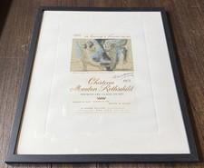 Picasso Framed Château Mouton Rothschild Original Label 1973 Highly Collectible picture