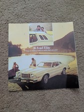 VINTAGE 1976 FORD ELITE CARS DEALERSHIP SALES BROCHURE SPECIFICATIONS INFO picture