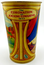 KING EDWARD VIII METAL COMMEMORATIVE CORONATION 1937 CUP picture