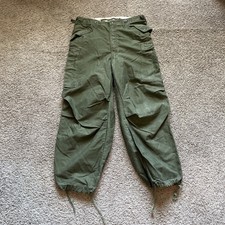 VTG 1952 US Army M51 Field Shell Trousers Mens Regular M Korean War L. W. Foster picture