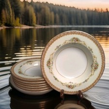 7 Noritake N77 Soup Salad Bowls Occupied Japan 8.25