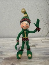 Annalee 9in Green Harlequin Elf Item #750907 - 2007 picture