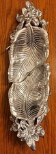 Arthur Court Magnolia Centerpiece Tray 24.5” Cast Aluminum Floral Serving Platte picture