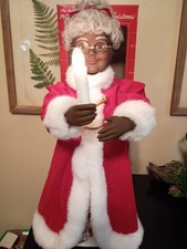 Vintage Htf Black Mrs Claus Telco Motion-ettes 24 In Animated Figure In Box  picture