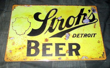 STROH'S BEER Metal Sign #1 - NEW picture