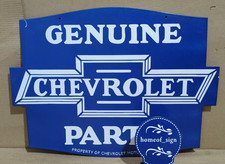 Chevrolet Genuine Parts Porcelain Enamel Sign 24 x 18 Inches 2 Sides picture