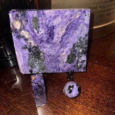 Charoite Set - Slab, Sphere, Tower - CHAROITESET-001 picture