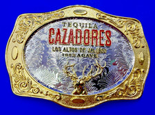 Tequila Cazadores Los Altos De Jalisco 100% Agave Advertising Promo Belt Buckle picture