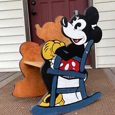 RARE Wood  MICKEY MOUSE Child 'Rocking Horse' Chair Reproduction picture