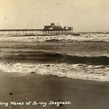 Skegness Rolling Waves Empire View RPPC Vintage Postcard UK United Kingdom picture