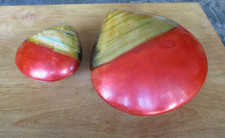 Vtg Large Japanese Wakasa Lacquer Clam Shell Box, 8 1/2