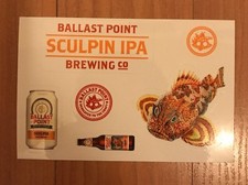 Ballast Point Craft Beer Sticker Brewery Sculpin IPA 6 Stickers Lot picture
