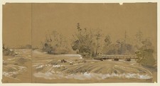 Photo:Niagara Falls NY 1853 Rapids Above American Falls Drawing picture