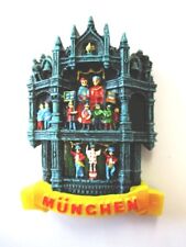 Munich Marienplatz Bell Game Magnet Poly Relief 2 13/16in Germany Souvenir, New picture