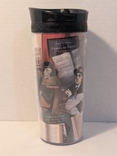 Barnes & Noble Famous Writers Travel Mug Whitman, Joyce, Hurston, Parker, Woolf. picture