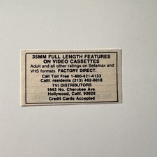 TVI Distributors 35Mm Films on Video Cassette Hollywood CA 1980 Ad 4AK9-S12 picture