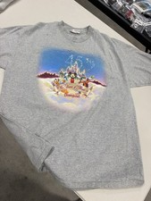 Vintage 2000 Disneyland 45 Years of Magic T-Shirt Gray Mickey Castle Made USA XL picture