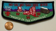 BOY SCOUT OA HO-DE-NO-SAU-NEE 159 PEOPLE OF THE LONGHOUSE NOAC 1996 FLAP picture