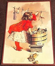Vintage 90’s “A Busy Day” Ivory Soap Advertising Metal sign Maud Humphrey 17x12 picture