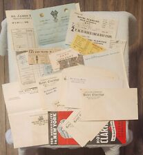 Vintage Lot of 26 Papers 1952 Receipts Stationary Ticket Stubs NYC Hotels picture
