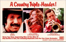 Marty Robbins Lacy J Dalton Danny Davis John Ascuaga's Nugget Reno 1981 Postcard picture
